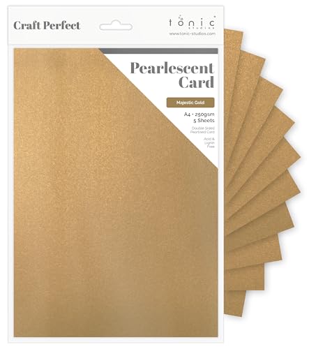 Tonic Studios Craft Card, Majestic Gold, A4 von Tonic Studios