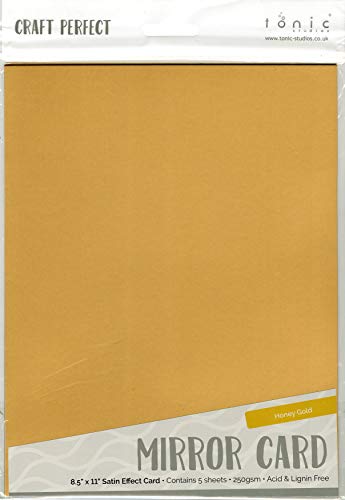 Tonic Studios Craft Perfekter Spiegelkarton, 21,6 x 27,9 cm, Satin-Honiggold von Tonic Studios