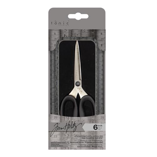 Tim Holtz kleine Schere, 15,2 cm, Allzweckschere zum Schneiden von Stoff, Basteln und Nähen, robuste Mini-Schere mit Titan-Mikrospitze und Komfortgriff von Tonic Studios