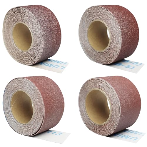 Schleifpapier-Rolle, insgesamt 20 Meter, 3,8 cm breit, sortiert, Körnung 80, 120, 220, 320 pro Rolle, 4,5 m, Schleifpapier für Holzbearbeitung, Automobil, Metallpolieren Schleifpapier-Rolle, insgesamt 20 Meter, 3,8 cm breit, sortiert, Körnung 80, 120, 220, 320 pro Rolle, 4,5 m, Schleifpapier für Holzbearbeitung, Automobil, Metallpolieren von Tonmp