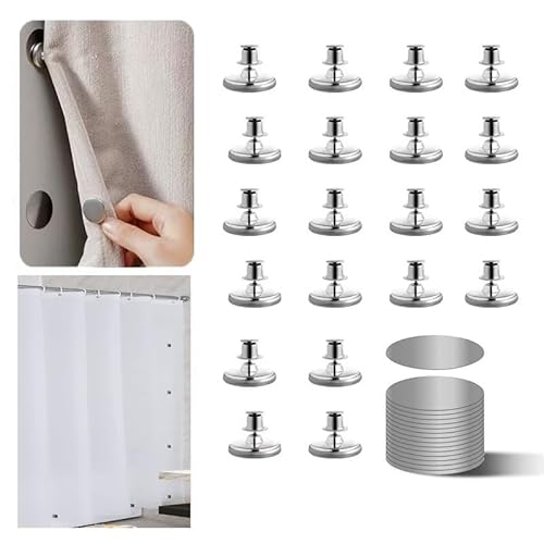Vorhang-Magnetverschluss, 20 Stück, magnetische Vorhang-Clips für Innen- und Außenbereich, verhindern Lichtaustritt, magnetische Duschvorhang-Clips für die Seite der Dusche, 10 Paar, Übergröße Vorhang-Magnetverschluss, 20 Stück, magnetische Vorhang-Clips für Innen- und Außenbereich, verhindern Lichtaustritt, magnetische Duschvorhang-Clips für die Seite der Dusche, 10 Paar, Übergröße von Tonnali