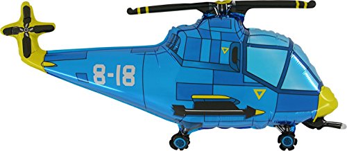 Grabo 37 Zoll Blau Hubschrauber geformt Folienballon (cs67) von Grabo