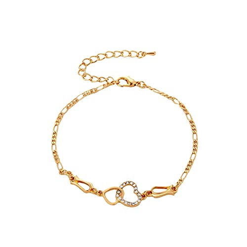 Böhmische Stretch Perlen Armband Doppelherzen voller Bohren, , Herz, Goldarmband, Strassarmband, Schmuck, Bettelarmband, Geburtstagsüberraschungsgeschenk für Grünes Handyarmband (a-Gold, One Size) Böhmische Stretch Perlen Armband Doppelherzen voller Bohren, , Herz, Goldarmband, Strassarmband, Schmuck, Bettelarmband, Geburtstagsüberraschungsgeschenk für Grünes Handyarmband (a-Gold, One Size) von Tonsee Accessoire