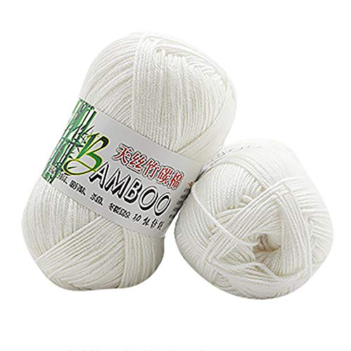 Tonsee Accessoire Stricktasche Weiches Bambus-Häkelgarn aus natürlicher Wolle, Strickwaren, 100% 50 g, Baumwolle, warme Heimtextilien Stricken Liefert Garn (A, One Size) von Tonsee Accessoire