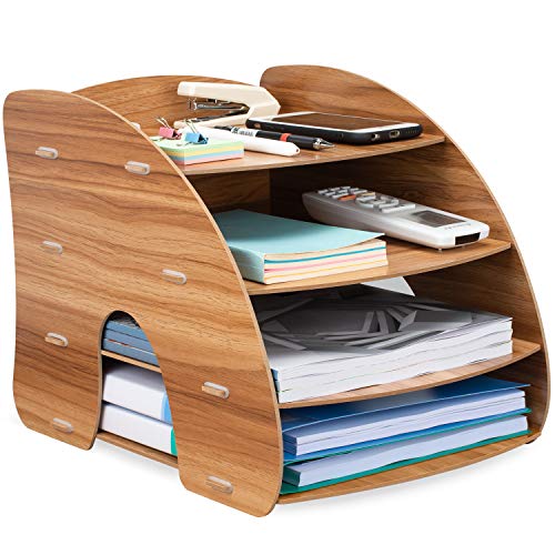 Tonsmile Büro Holz Schreibtisch Dokumentenablage A4 Papier Ablage Tisch Organizer Box Tonsmile Büro Holz Schreibtisch Dokumentenablage A4 Papier Ablage Tisch Organizer Box von Tonsmile