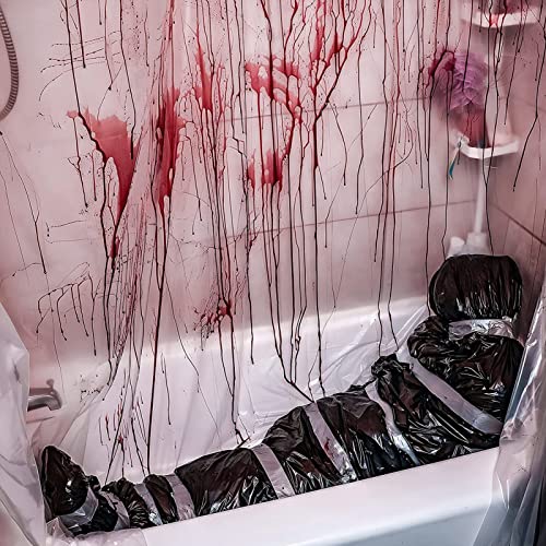 Halloween Dekorationen Requisiten FüR Tote Opfer, Gruselige GefäLschte Leiche in Tasche, Gruselige Spukhaus Dekoration, Geeignet FüR Hof, Friedhof, Garten, Badewanne, Balkon von Tonysa