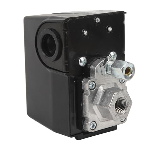 Luftkompressor-Druckschalter, 0,9–1,2 MPa AC 240 V, 15 A, Robuster Druckkontrollschalter für Pumpen mit Einem Anschluss, Universelle Druckkontrolle für Luftkompressoren von Tonysa