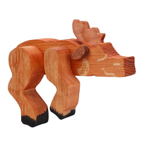 Tonysa Handgeschnitzte Holzhirschfiguren, Rustikale Holzskulptur für Zuhause, Büro und Urlaubsdekor - Einzigartiges für Desktop- oder Tischplattenausschüsse Tonysa Handgeschnitzte Holzhirschfiguren, Rustikale Holzskulptur für Zuhause, Büro und Urlaubsdekor - Einzigartiges für Desktop- oder Tischplattenausschüsse von Tonysa