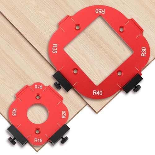 2 x Eckradius-Schablone für Holzbearbeitung, Aluminium-Legierung, Oberfräse, Eckvorrichtungen und Vorlagen für Holzbearbeitung, Bogenschneid-Hilfswerkzeug, DIY-Vorlage R10/R15/R20/R25/R30/R35/R40/R50 2 x Eckradius-Schablone für Holzbearbeitung, Aluminium-Legierung, Oberfräse, Eckvorrichtungen und Vorlagen für Holzbearbeitung, Bogenschneid-Hilfswerkzeug, DIY-Vorlage R10/R15/R20/R25/R30/R35/R40/R50 von Tookie
