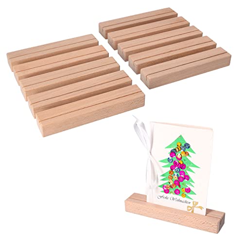 ToolSpace 10x Kartenhalter Holz 1,8x3x15cm Tischkartenhalter Holzsockel Zettelhalter Tischkarte Inhaber für Hochzeiten & Events Menukartenhalter Fotohalter Fotoaufsteller Fotoleiste ToolSpace 10x Kartenhalter Holz 1,8x3x15cm Tischkartenhalter Holzsockel Zettelhalter Tischkarte Inhaber für Hochzeiten & Events Menukartenhalter Fotohalter Fotoaufsteller Fotoleiste von ToolSpace