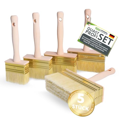 ToolSpace 5er Set Flächenstreicher 70/90/110/130/150mm Quast Set Flächenstreicher Deckenbürste Kleisterbürste Fassadenpinsel Holzgriff Kleisterpinsel Tapetenkleister Tapezierbürste zum Grundieren ToolSpace 5er Set Flächenstreicher 70/90/110/130/150mm Quast Set Flächenstreicher Deckenbürste Kleisterbürste Fassadenpinsel Holzgriff Kleisterpinsel Tapetenkleister Tapezierbürste zum Grundieren von ToolSpace