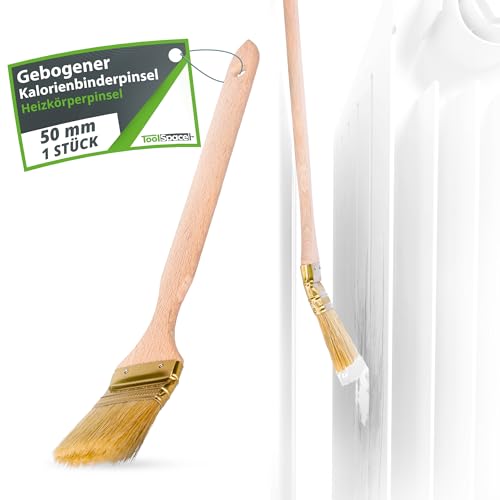 ToolSpace Heizkörperpinsel Winkelpinsel 1 Stück Eckpinsel Langer Stiel 34cm Holzgriff Heizungspinsel Naturborsten Pinsel Lang Stiel Gebogen Heizkörperpinselset 50mm für Schwer Zugängliche Stellen DIY ToolSpace Heizkörperpinsel Winkelpinsel 1 Stück Eckpinsel Langer Stiel 34cm Holzgriff Heizungspinsel Naturborsten Pinsel Lang Stiel Gebogen Heizkörperpinselset 50mm für Schwer Zugängliche Stellen DIY von ToolSpace