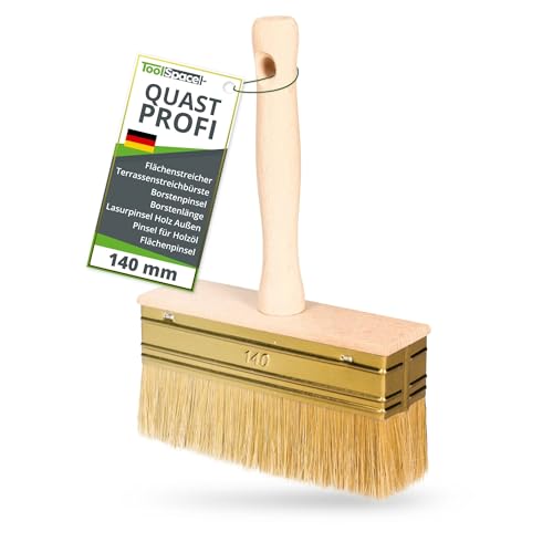 ToolSpace Quast 140 mm Profi Flächenstreicher Deckenbürste Kleisterbürste Fassadenpinsel Holzgriff Kleisterpinsel Tapetenkleister Tapezierbürste Borstenpinsel zum Grundieren Tiefengrund Lasurpinsel ToolSpace Quast 140 mm Profi Flächenstreicher Deckenbürste Kleisterbürste Fassadenpinsel Holzgriff Kleisterpinsel Tapetenkleister Tapezierbürste Borstenpinsel zum Grundieren Tiefengrund Lasurpinsel von ToolSpace