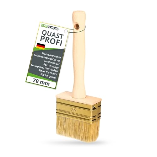 ToolSpace Quast 70 mm Profi Flächenstreicher Deckenbürste Kleisterbürste Fassadenpinsel Holzgriff Kleisterpinsel Tapetenkleister Tapezierbürste Borstenpinsel zum Grundieren Tiefengrund Lasurpinsel ToolSpace Quast 70 mm Profi Flächenstreicher Deckenbürste Kleisterbürste Fassadenpinsel Holzgriff Kleisterpinsel Tapetenkleister Tapezierbürste Borstenpinsel zum Grundieren Tiefengrund Lasurpinsel von ToolSpace