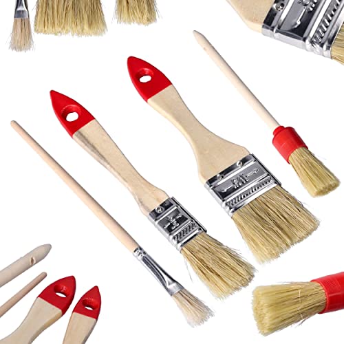 ToolSpace Set mit Pinseln zum Malen 4er Pinselset - 8/19/36 mm Flachpinsel und Rundbürste 25 mm Ringpinsel Pinselset Flache, Runde Brostenpinsel Naturhaar Naturborstenpinsel Pinsel Holzfarbe ToolSpace Set mit Pinseln zum Malen 4er Pinselset - 8/19/36 mm Flachpinsel und Rundbürste 25 mm Ringpinsel Pinselset Flache, Runde Brostenpinsel Naturhaar Naturborstenpinsel Pinsel Holzfarbe von ToolSpace