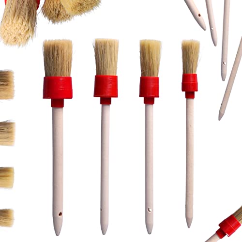 ToolSpace 4er Rundpinsel Set 20/25/30/35 mm - Ringpinsel Pinselset Runde Brostenpinsel Naturhaar Naturborstenpinsel Pinsel Holzfarbe Lackpinsel Holzleim Lackierpinsel Streichen Wänden, Möbeln ToolSpace 4er Rundpinsel Set 20/25/30/35 mm - Ringpinsel Pinselset Runde Brostenpinsel Naturhaar Naturborstenpinsel Pinsel Holzfarbe Lackpinsel Holzleim Lackierpinsel Streichen Wänden, Möbeln von ToolSpace