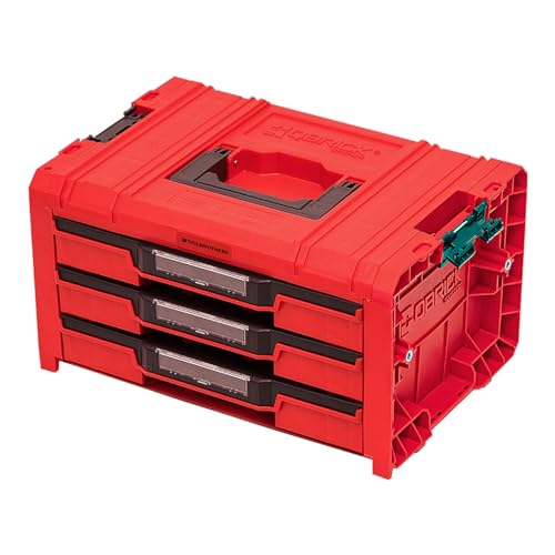 Toolbrothers RHINO L Drawer 3 ULTRA Organize+ Werkzeugkoffer 450 x 310 x 244 mm 13,5 l stapelbar IP54 mit 3 Schubladen von Toolbrothers