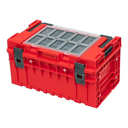 Toolbrothers RHINO XXL Werkzeugkoffer ULTRA Handling+ Höhe L Custom modularer Organizer 585 x 385 x 320 mm 38 l stapelbar IP66 von Toolbrothers