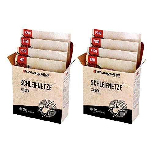 Toolbrothers SPIDER Schleifset Netz 150 mm 2 Packungen 80x Schleifnetze Klett je 20x P80 / P120 / P180 / P240 für Hartholz, Weichholz, Lack, Stein, Stahl, Aluminium, Furnier Toolbrothers SPIDER Schleifset Netz 150 mm 2 Packungen 80x Schleifnetze Klett je 20x P80 / P120 / P180 / P240 für Hartholz, Weichholz, Lack, Stein, Stahl, Aluminium, Furnier von Toolbrothers