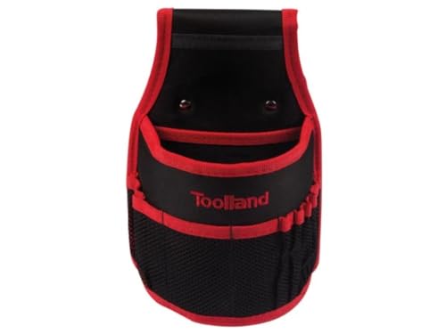 Toolland Nägel-Gürteltasche, Nylon, mit Fächern und Schlaufen, Schwarz/Rot Toolland Nägel-Gürteltasche, Nylon, mit Fächern und Schlaufen, Schwarz/Rot von Toolland a land of possibilities