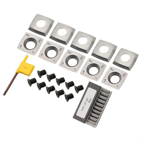 CDBP 11 mm quadratische Hartmetall-Einsätze, 10 Stück, quadratischer Einsatz, 15 x 15 x 2,5 mm, 30 Grad, R50 für Holzdrehwerkzeug-Zubehör CDBP 11 mm quadratische Hartmetall-Einsätze, 10 Stück, quadratischer Einsatz, 15 x 15 x 2,5 mm, 30 Grad, R50 für Holzdrehwerkzeug-Zubehör von ToolsEvery