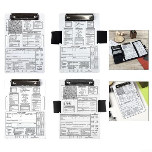 Multifunktionale Pilot-Knieschoner, Aluminium-Schreibtafel mit Clip zum Speichern von Flugdaten und Formularen (VFR) von ToolsEvery