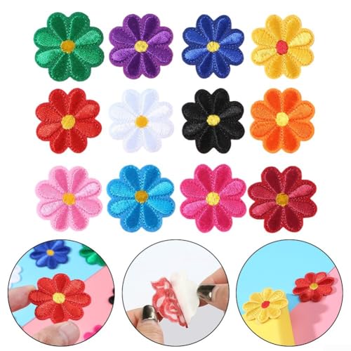 Nahtlose Flicken mit aufwendiger Blumenstickerei für personalisierte Kleidung und Accessoires, Weiß, 10 Stück von ToolsEvery