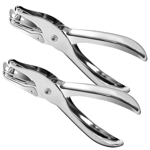 Toolvvik 2 Stück Kleine Einzellocher, 1/4 Einloch-Papierlocher mit Einer Lochkapazität Von 8 Blatt und Stanzgenauigkeit von Toolvvik