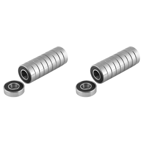Toolvvik 20 Stück Lagerung Wälzen Lagerung Dichtung Abgedichtet Rillen Lagerung Stahl 6001- (12X28X8Mm) von Toolvvik
