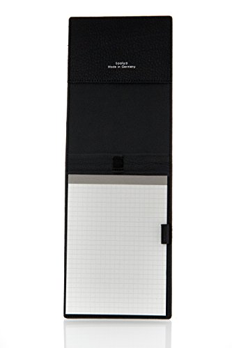 Tooly Vollrindleder Schreibmappe in schwarz mit DIN A 6 Block von Tooly Serie