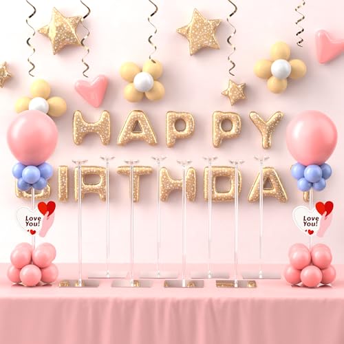 Toosci Transparentes Acryl-Tischballonständer-Set, 40 cm, 10 Stück, Ballonhalter mit Basis für Tischdekoration, Partydekoration Toosci Transparentes Acryl-Tischballonständer-Set, 40 cm, 10 Stück, Ballonhalter mit Basis für Tischdekoration, Partydekoration von Toosci