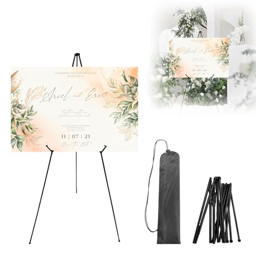 Staffelei, 169Cm/66.5Zoll Staffelei Groß Leinwand Ständer mit Tragebeutel Stativ klappbar tragbare Boden Staffelei Ideal als Atelierstaffelei Tischstaffelei & Feldstaffelei für Hochzeit (1.0) von Toothbace