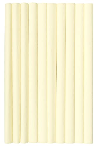 Krepppapier 50x200 cm Crepepapier für Handwerke, Kräuselpapier zur Dekoration, Schulpapier, Rollenpapier Elastizität, nicht abfärbende Farben, creme 10er Pack von Top-2000