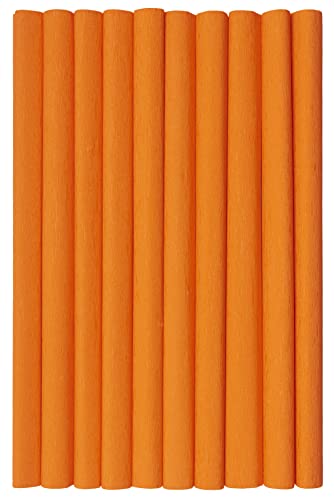 Krepppapier 50x200 cm Crepepapier für Handwerke, Kräuselpapier zur Dekoration, Schulpapier, Rollenpapier Elastizität, nicht abfärbende Farben, dunkel orange 10er Pack Krepppapier 50x200 cm Crepepapier für Handwerke, Kräuselpapier zur Dekoration, Schulpapier, Rollenpapier Elastizität, nicht abfärbende Farben, dunkel orange 10er Pack von Top-2000
