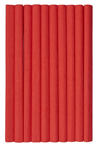 Krepppapier 50x200 cm Crepepapier für Handwerke, Kräuselpapier zur Dekoration, Schulpapier, Rollenpapier Elastizität, nicht abfärbende Farben, rot 10er Pack Krepppapier 50x200 cm Crepepapier für Handwerke, Kräuselpapier zur Dekoration, Schulpapier, Rollenpapier Elastizität, nicht abfärbende Farben, rot 10er Pack von Top-2000