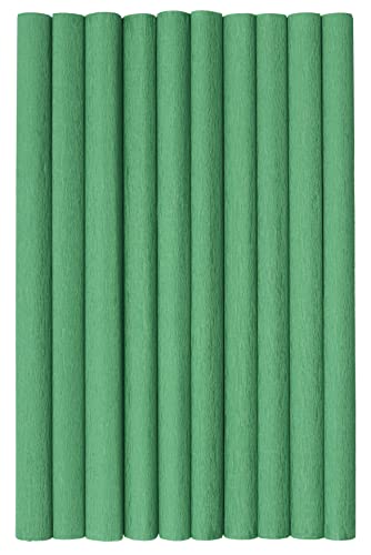 Krepppapier 50x200 cm Crepepapier für Handwerke, Kräuselpapier zur Dekoration, Schulpapier, Rollenpapier Elastizität, nicht abfärbende Farben, dunkelgrün Packung 10 Stück Krepppapier 50x200 cm Crepepapier für Handwerke, Kräuselpapier zur Dekoration, Schulpapier, Rollenpapier Elastizität, nicht abfärbende Farben, dunkelgrün Packung 10 Stück von Top-2000