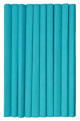 Krepppapier 50x200 cm Crepepapier für Handwerke, Kräuselpapier zur Dekoration, Schulpapier, Rollenpapier Elastizität, nicht abfärbende Farben, maritime Packung 10 Stück von Top-2000