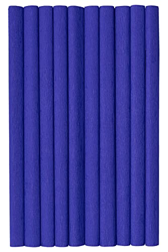 Krepppapier 50x200 cm Crepepapier für Handwerke, Kräuselpapier zur Dekoration, Schulpapier, Rollenpapier Elastizität, nicht abfärbende Farben, violett 10er Pack, mauvedives von Top-2000