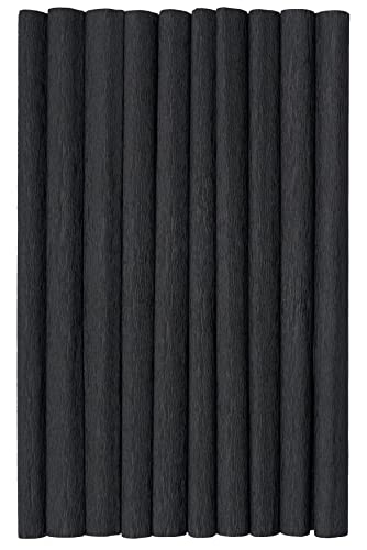 Krepppapier 50x200cm schwarz 10er Pack von Top-2000