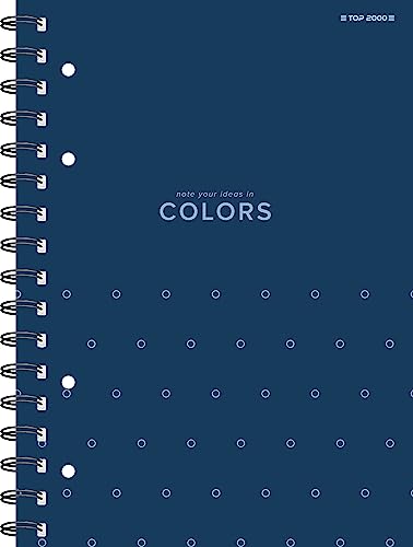 Top-2000 Spiralnotizblock/Collegeblock/Notizblock mit Seitenspirale A4, 100 Blatt, kariert, 1 Stück, Blau Top-2000 Spiralnotizblock/Collegeblock/Notizblock mit Seitenspirale A4, 100 Blatt, kariert, 1 Stück, Blau von Top-2000