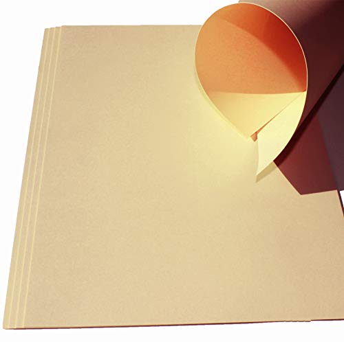 50 Blatt DIN A6 Ton-Zeichen-Papier beige 170g/m² 105x148mm von Top Lamination - komplett durchgefärbt Tonpapier von Top Lamination Laminiertechnik