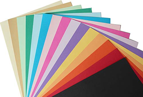 75 Blatt Buntpapier 120g/m² DIN A5 Bastelpapier 15 Farben Kopierpapier - farbiges Druckerpapier von Top Lamination Laminiertechnik