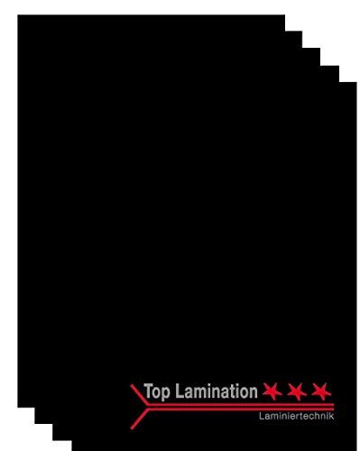 Schwarzes Bastel-Papier Tonpapier Tonkarton 10 x DIN lang (99x210mm) 90g für Scrapbooking Bastelkarton DIY Kreative Ideen von Top Lamination Laminiertechnik