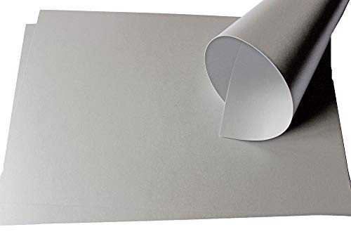 Top Lamination 50 Metallic Papier 120g/m² DIN lang (99x210mm) silber PREMIUM Perlmutt Glanzpapier von Top Lamination Laminiertechnik