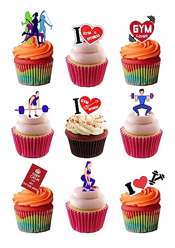 Top That 35 Stück Essbare Kuchendekorationen, Aufstellbar, Fitness-Theme, Multicolored Top That 35 Stück Essbare Kuchendekorationen, Aufstellbar, Fitness-Theme, Multicolored von Top That