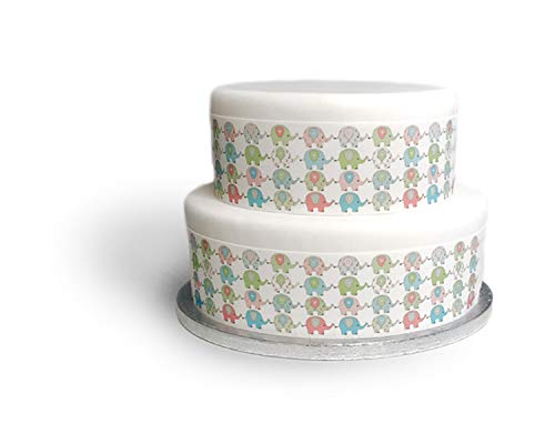 Top That Essbares Deko-Band, niedlicher Elefant, Babyparty, Junge oder Mädchen, perfekt zum Dekorieren Ihrer Kuchen, einfach zu verwenden von Top That