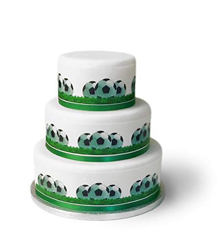 Top That Essbare Deko-Zuckergussfolie, Fußball-Sport-Bordüre, perfekt zum Dekorieren größerer Kuchen, einfach zu verwenden Top That Essbare Deko-Zuckergussfolie, Fußball-Sport-Bordüre, perfekt zum Dekorieren größerer Kuchen, einfach zu verwenden von Top That