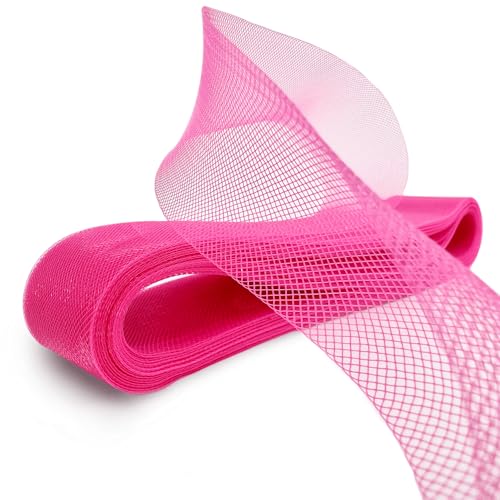 The Roll Zopf aus weichem Rosshaar, 5 cm breit, 6 m lang hot pink von Top Trimming