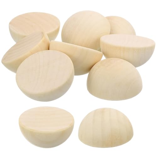 TOP-VIGOR 10 Stück geteilte Holzkugeln, 50 mm, halbe Holzperlen, unlackierte natürliche halbe Holzkugeln, Mini-Halbkugel-Perlen für Handwerk, Malerei, DIY, Festival, Party, Heimdekorationen TOP-VIGOR 10 Stück geteilte Holzkugeln, 50 mm, halbe Holzperlen, unlackierte natürliche halbe Holzkugeln, Mini-Halbkugel-Perlen für Handwerk, Malerei, DIY, Festival, Party, Heimdekorationen von Top-Vigor