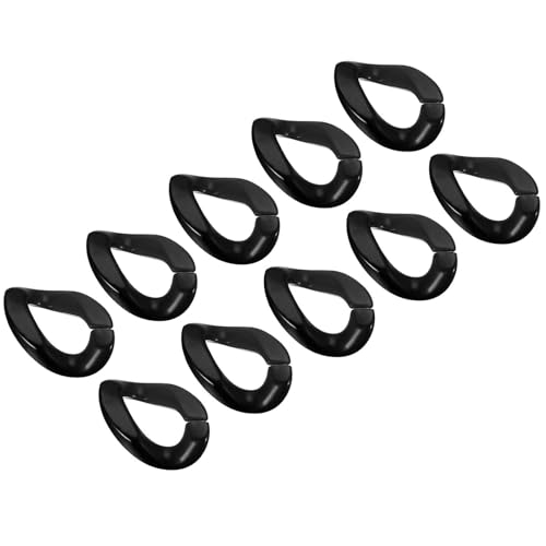 TOP-VIGOR 100 Stück Acryl-Kettenverbindungsringe, 23 mm, Kunststoff, offen, oval, Schnellverbindung, C-Clips, Haken für selbstgemachte Geldbörse, Ba, Brillentasche, Schlüsselband, Ketten TOP-VIGOR 100 Stück Acryl-Kettenverbindungsringe, 23 mm, Kunststoff, offen, oval, Schnellverbindung, C-Clips, Haken für selbstgemachte Geldbörse, Ba, Brillentasche, Schlüsselband, Ketten von Top-Vigor